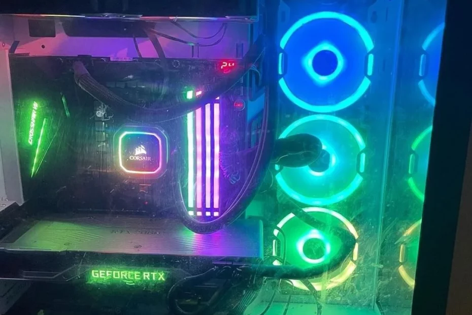 custom pc build with rgb lights