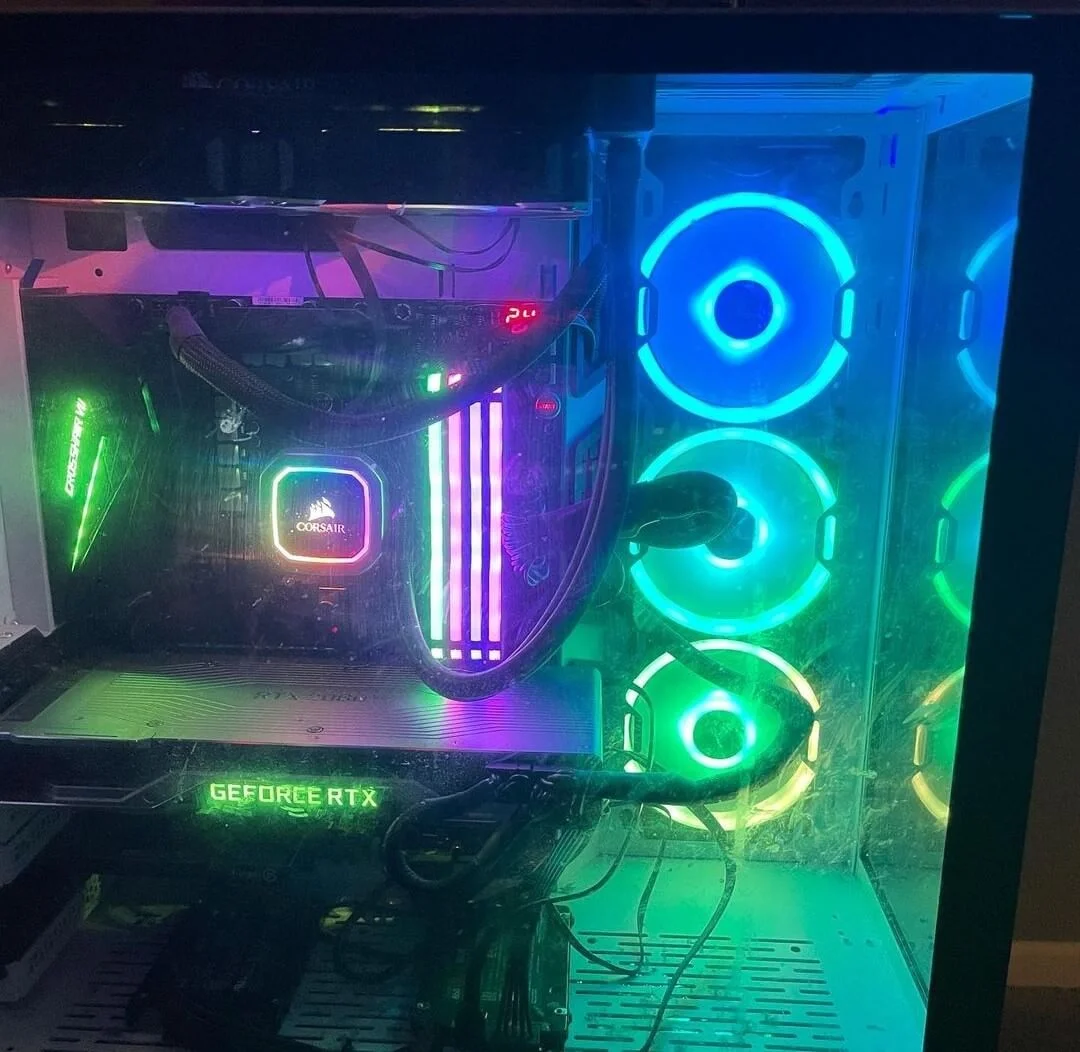 custom pc build with rgb lights