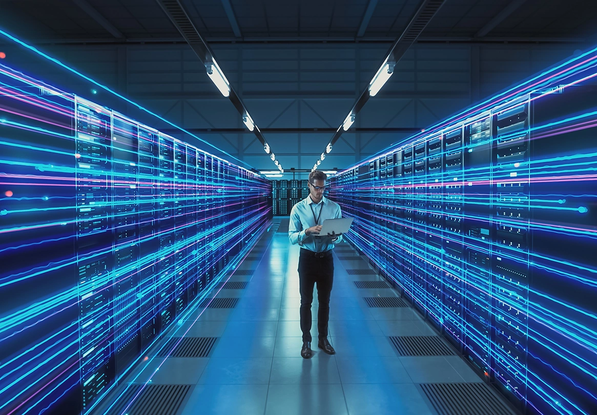 man-standing-in-a-data-center