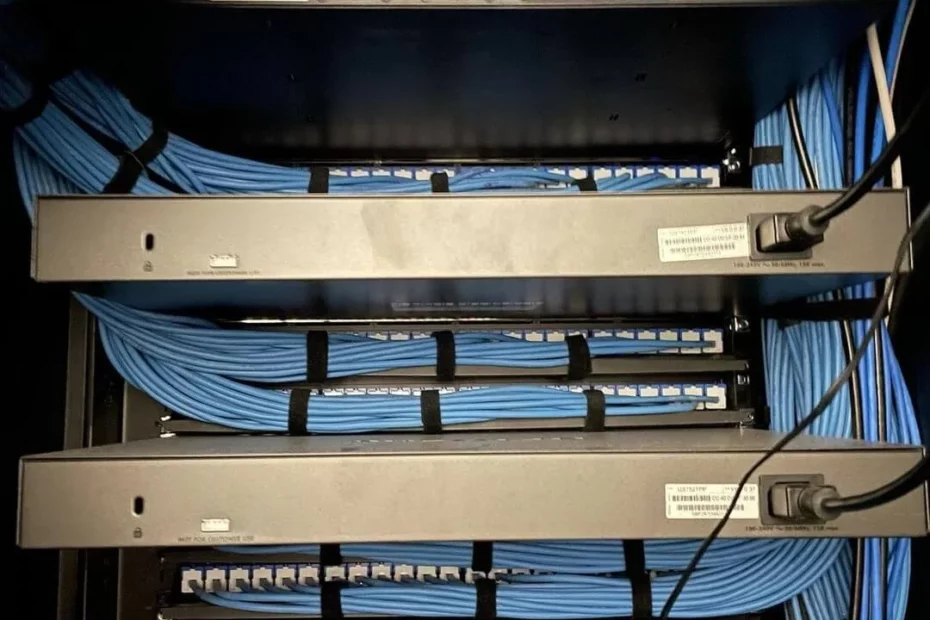 tidy and efficient cable management