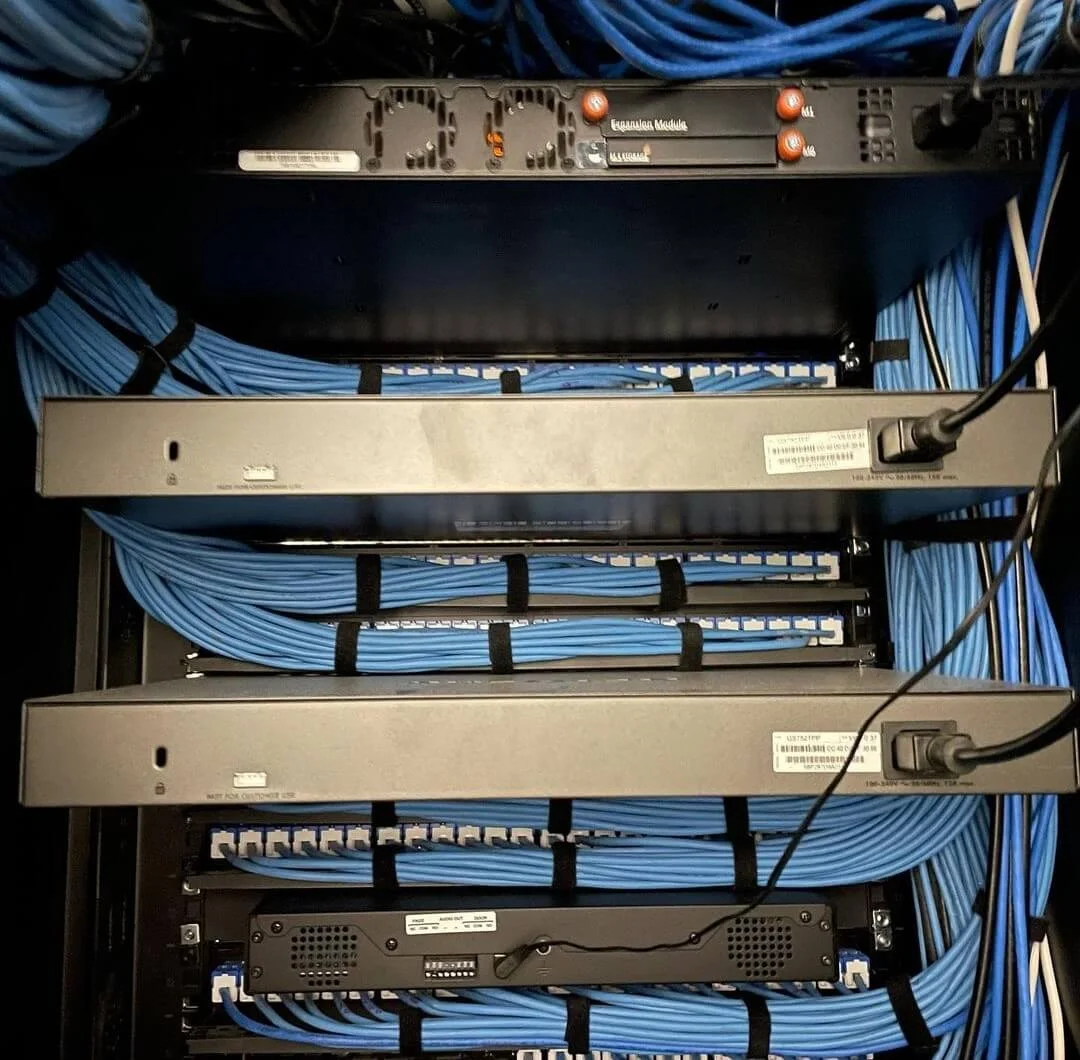 tidy and efficient cable management